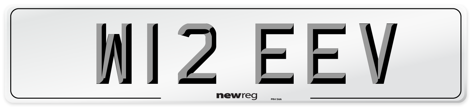 W12 EEV Number Plate from New Reg